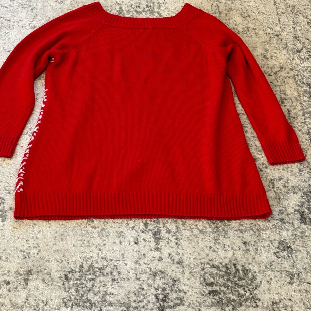 Holiday Time Christmas Sweater Lama Red/White SZ XXL - Picture 2 of 5